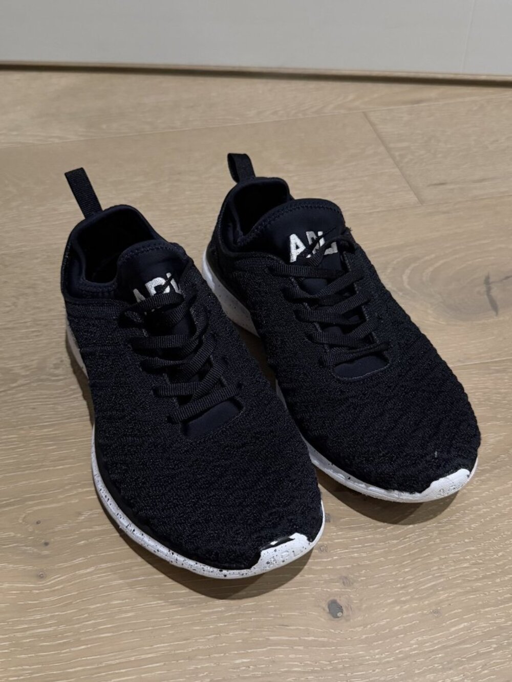 APL TechLoom Phantom Women's Black White Running Sneakers 7.5